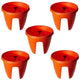 Go Hooked Plastic Pot, Orange, 12 Inch, 5 Pc