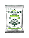 Go Hooked organic neem-coated vermicompost fertilizer manure for plants, 5kg bag, ideal for home gardening and soil mix.