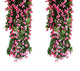 VIMIFORYOU Artificial Hanging Rose Garlands Artificial Rose Flowers Vines for Home D�cor, Party D�cor, Special Occasion D�cor (Pack of 2, 35 Inch, Pink)