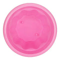 GoHooked 8 inch pink plastic planter pot with fluted design and drainage holes. Ideal for home garden.