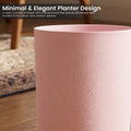 GoHooked pink plastic tower planter with saucer tray, 18 inch, modern style, lightweight, UV and weather resistant.