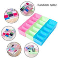 GoHooked set of 8 multipurpose plastic drawer organisers in assorted colours for socks, underwear, and accessories.