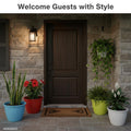 GoHooked multicolor plastic Duro flower pots, 10-inch, set of 12, for indoor/outdoor gardening.