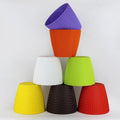GoHooked plastic flower pots in multicolour, 5.5 inch, textured design, pack of 4