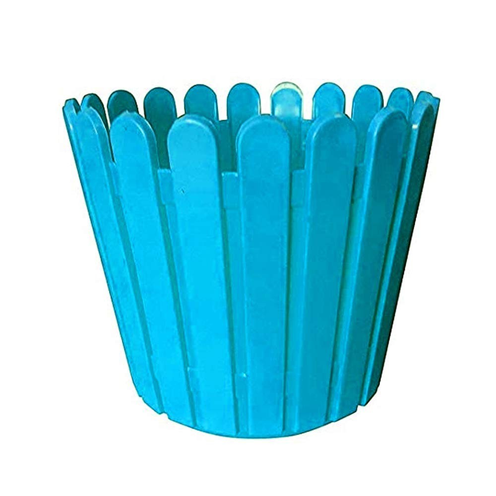 Go Hooked 11-inch multicolor plastic garden fence pot, ideal for indoor and outdoor plants.