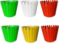 Go Hooked 11-inch multicolor plastic garden fence pots, set of 6. Durable, lightweight, all-weather planters for indoor and outdoor use.