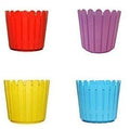 GoHooked set of 4 multicolor 11-inch plastic garden fence pots for indoor and outdoor use.