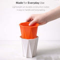 GoHooked assorted plastic geometric self-watering plant pots, 4-inch size, pack of 5.