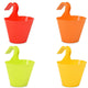Go Hooked Plastic Lily Hanging Pots Planters, 5.25x6 inch, Set of 4