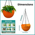 GoHooked assorted color plastic hanging crystal planter with diamond pattern, 8.5 inch diameter.