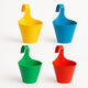 Go Hooked Plastic Lily Hanging Planters Hanging Pots for Balcony-Set of 4