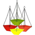GoHooked Multicolour plastic hanging flower pots set, ideal for balcony and garden use. Pack of 6.