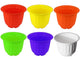 Go Hooked Multicolor Plastic Jasmine Garden Planters for Plants, Flower Pots for Home Garden, Plant Container Set (Set of 6, Multicolor) (20.5x15 cm)