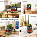 GoHooked multicolour polyresin tabletop waterfall fountain with LED lights and adjustable speed control, 25.5 cm.
