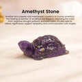 Go Hooked purple amethyst crystal tortoise figurine for peace, healing, and protection. Natural stone.
