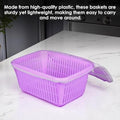 GoHooked purple plastic storage basket with zip net cover, ideal for fruits and vegetables.