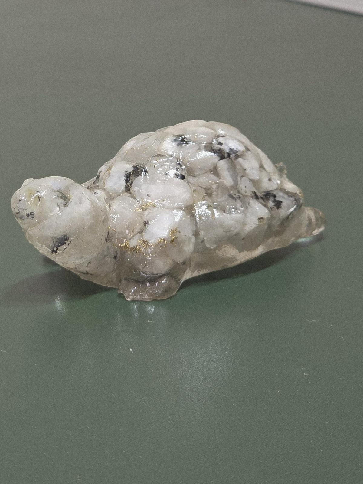 Go Hooked Pyrite Crystal Tortoise for Wealth & Success | Feng Shui & Vastu Lucky Turtle Idol for Home & Office | Metallic Grey Pyrite Abundance, Protection & Business Growth Stone Showpiece