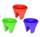 Go Hooked Plastic Railing Flower Pot, Multicolour, 12 inch, 3 Pieces
