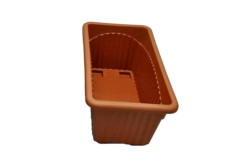 GoHooked rectangular plastic plant pot, rust-resistant, blue, 35x18.5x15cm, set of 4