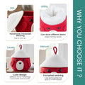 GoHooked red cotton rope storage basket with lid, featuring a cute animal face design with ears and a dome lid. Ideal for nursery organization.