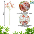 GoHooked red artificial baby's breath flower stem, 60cm tall, with flexible wire stems for floral arrangements.