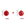 GoHooked red Christmas ornaments, 2.36 inch diameter, pack of 12. Shiny and matte finishes.