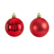Go Hooked Christmas Decoration Hanging Balls Ornaments Festive Home Decor for Trees, Walls & Doors | Durable, Vibrant & Reusable (Red, Pack of 12)