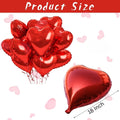 GoHooked red heart foil balloons, 18 inch, perfect for Valentine's Day and romantic occasions.