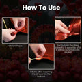 GoHooked red heart foil balloons and artificial rose petals for romantic decor. Instructions show inflation.