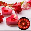 GoHooked red heart-shaped wax candles, 10 pcs, perfect for Valentine's Day, proposals, and romantic dinners.