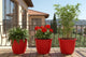 Go Hooked Plastic Flower Pot, Red, Diameter-9 Inch, Pot Height-7.5 Inch, 3 Pieces