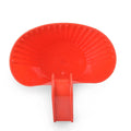 GoHooked red plastic hanging planter pot with double hook for balcony or garden use.