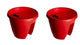 Go Hooked Flower Pots | Railing Pots | Hanging Planters | Flower Pots | 12 Inch | Green | Set of 2