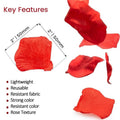 GoHooked red artificial rose petals, lightweight, reusable, and resistant fabric, perfect for Valentine's Day decor.