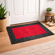 Go Hooked Anti Slip Rubber Door Mat 40x60 cm | Heavy Duty Floor Mat for Home Entrance | Pebble Texture Footprint Design Doormat | Dust Control Indoor Outdoor Mat for Kitchen, Bathroom & Office (Red)