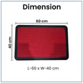GoHooked red rubber door mat with ribbed texture and 40x60 cm dimensions for home or office entrance