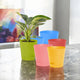 Go Hooked 4 Inch Self Watering Planter Pots 6 Sets for Indoor & Outdoor Gardening Premium Plastic Pots with UV Protection & Light Weight (Multicolor)