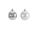 GoHooked silver Christmas ornaments, pack of 12, 2-inch diameter. One shiny mirrored ball, one matte ball.