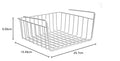 Go Hooked silver coated iron multipurpose under shelf storage basket organizer rack for kitchen and pantry.