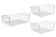 Go Hooked Multipurpose Under Shelf Basket/Coated Iron Under Cabinet Storage Organizer Rack Shelf/Under shelf Organizer Rack For Kitchen, Bedroom (Combo, Pack of 3) (2 Pcs - 12" & 1 Pc - 16") (Silver)