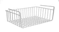 Go Hooked silver coated iron under shelf storage basket rack. Ideal for kitchen, pantry, or cabinets.