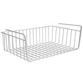GoHooked silver powder-coated iron under shelf basket organiser rack