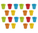 Go Hooked Sunshine Pot | Small | Flower Pot for Room | Home and Garden Use | Pack of 20 | Multicolor | 5 Inch