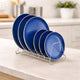 Go Hooked Plate Rack | Stainless Steel | Dish Rack | Plate Stand | Dish Stand | Lid Holder | Utensil Rack for Kitchen | 6 Sections | Pack of 1 | Silver