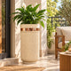 Go Hooked 24 Inch Tall Planter with Premium Metallic Gold Accent