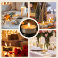 GoHooked 50pcs tealight candles in silver holders, perfect for romantic settings like proposals, dinners, and anniversaries.