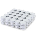 GoHooked white unscented wax tealight candles in a pack of 100, perfect for Diwali, puja, and home decor.