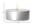 GoHooked unscented tealight candles in silver metal cups, pack of 200, 3-4 hour burn time, smokeless wax for Diwali, puja, parties, weddings.