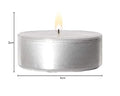 GoHooked unscented tealight candles in silver cups, pack of 50. Smokeless, long-burning wax for Diwali, puja, parties, and home decor.