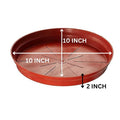 GoHooked 10-inch terracotta planter drip tray, round, solid pattern, for indoor/outdoor use. Pack of 8.